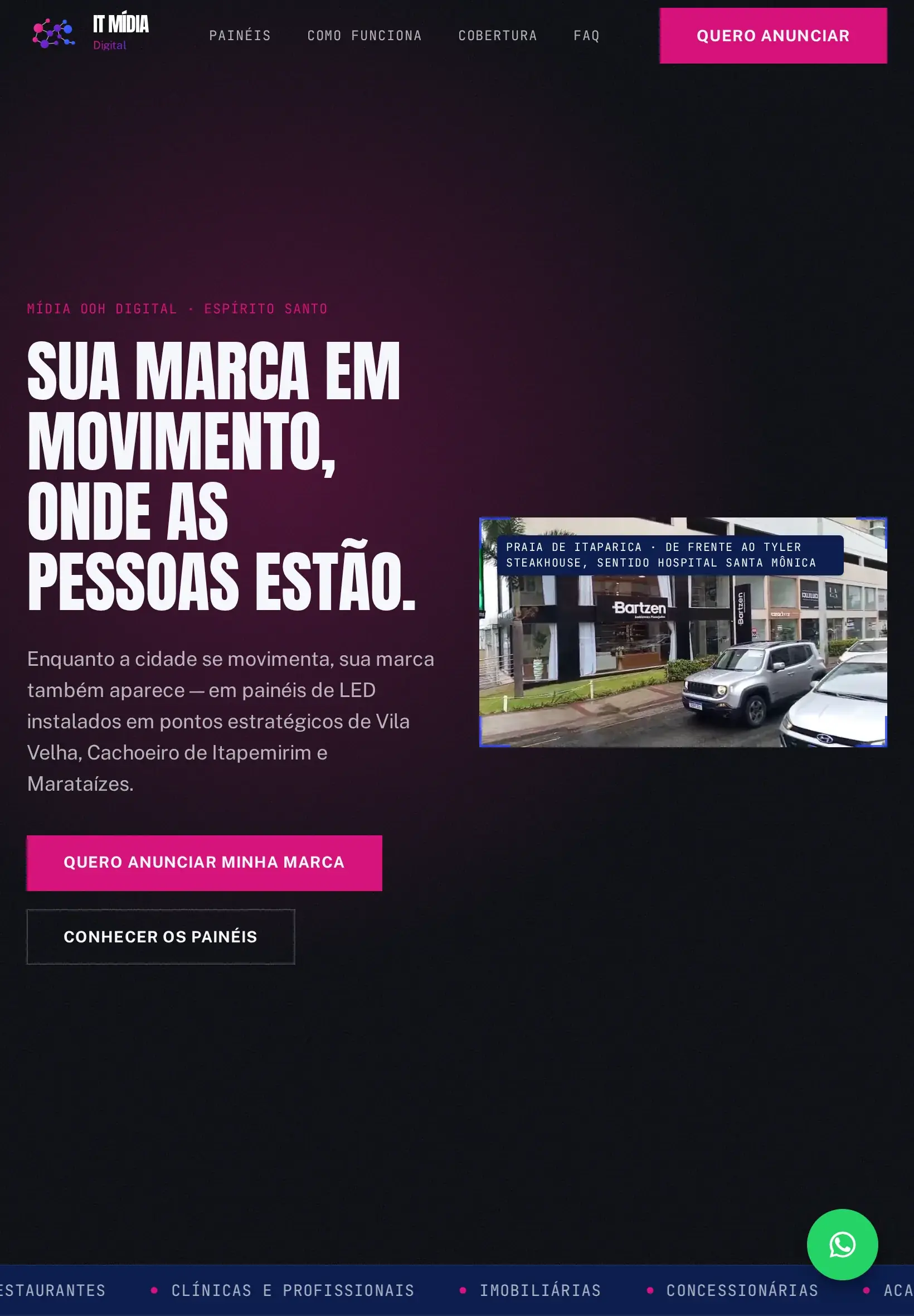 Site da IT Mídia Digital — versão tablet